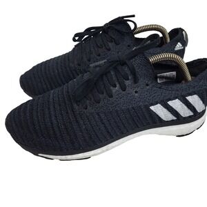 Adidas Adizero‎ Prime Running Shoes Mens 7.5 Black White Boost Primeknit B37401